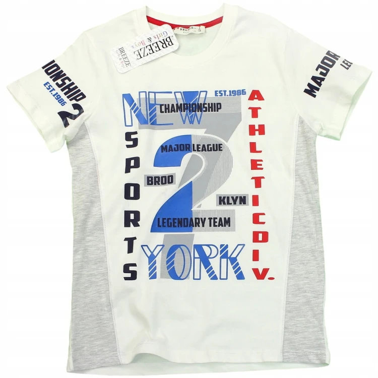 Bluzka T-SHIRT Bawełna NAPISY Rękawek NADRUK