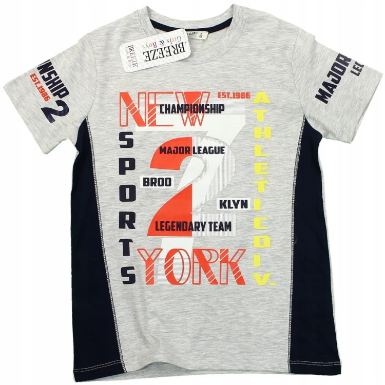 Bluzka T-SHIRT Bawełna NAPISY Rękawek NADRUK