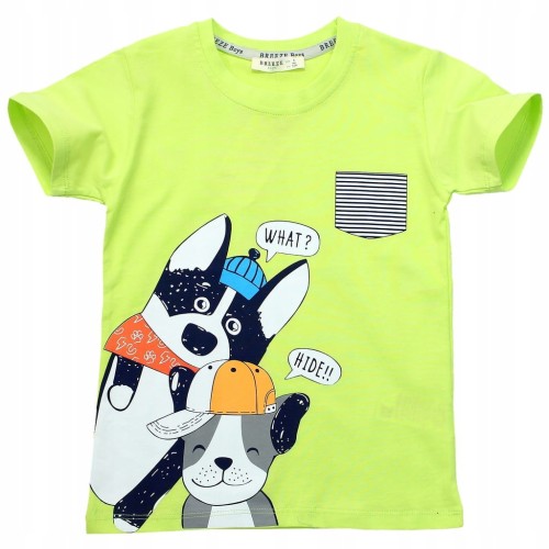 T-SHIRT Koszulka NADRUK PIESKI Bawełna RĘKAWEK