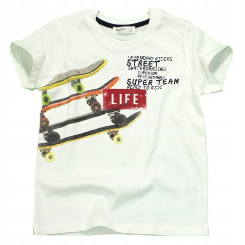 T-SHIRT Bluzka Z NADRUKIEM Deskorolka BAWEŁNA