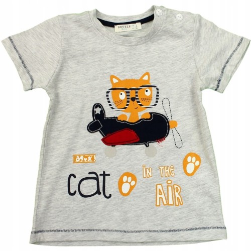 T-SHIRT Bluzka KOSZULKA KOTEK Samolot BAWEŁNA